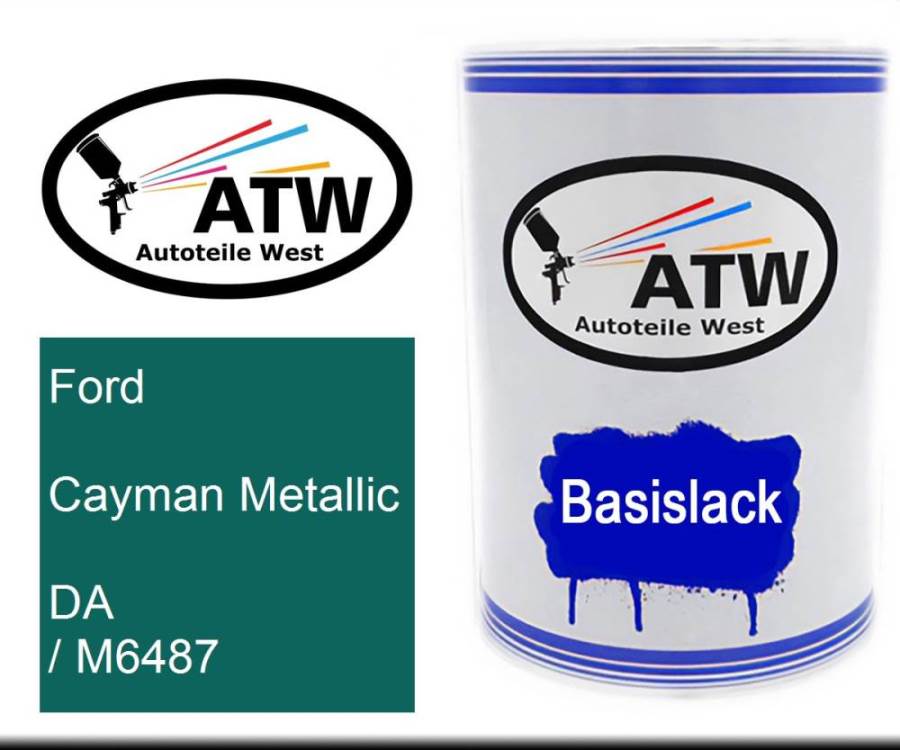 Ford, Cayman Metallic, DA / M6487: 500ml Lackdose, von ATW Autoteile West.